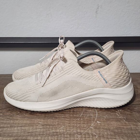 Skechers Slip-ins Ultra Flex 3.0 Brilliant Women's Comfort Shoes Size 11 Natural - Picture 1 of 9